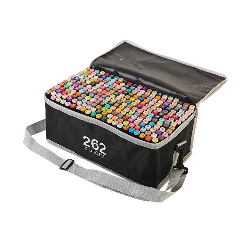 Doppelspitz-Marker-Set: 168 Farben + 80 Farben Kinder-Zeichenstifte + 24 Farben Ölbasierte Marker