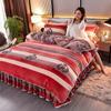 4pcs Bedding Set Fine Velvet Duvet Cover King Queen Size Thicken Quick Warm Coral Fleece Quilt Cover Bed Sheet Pillowcase