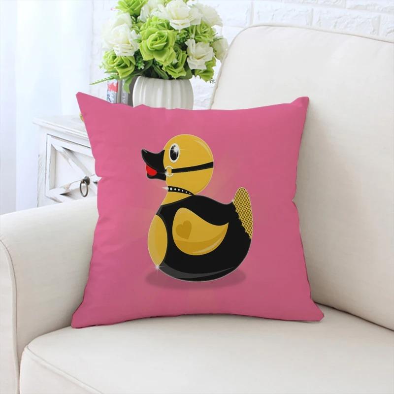 Little Yellow Duck Pattern Pillowcase Car Ornaments Office Living Room Sofa Home Pillowcase