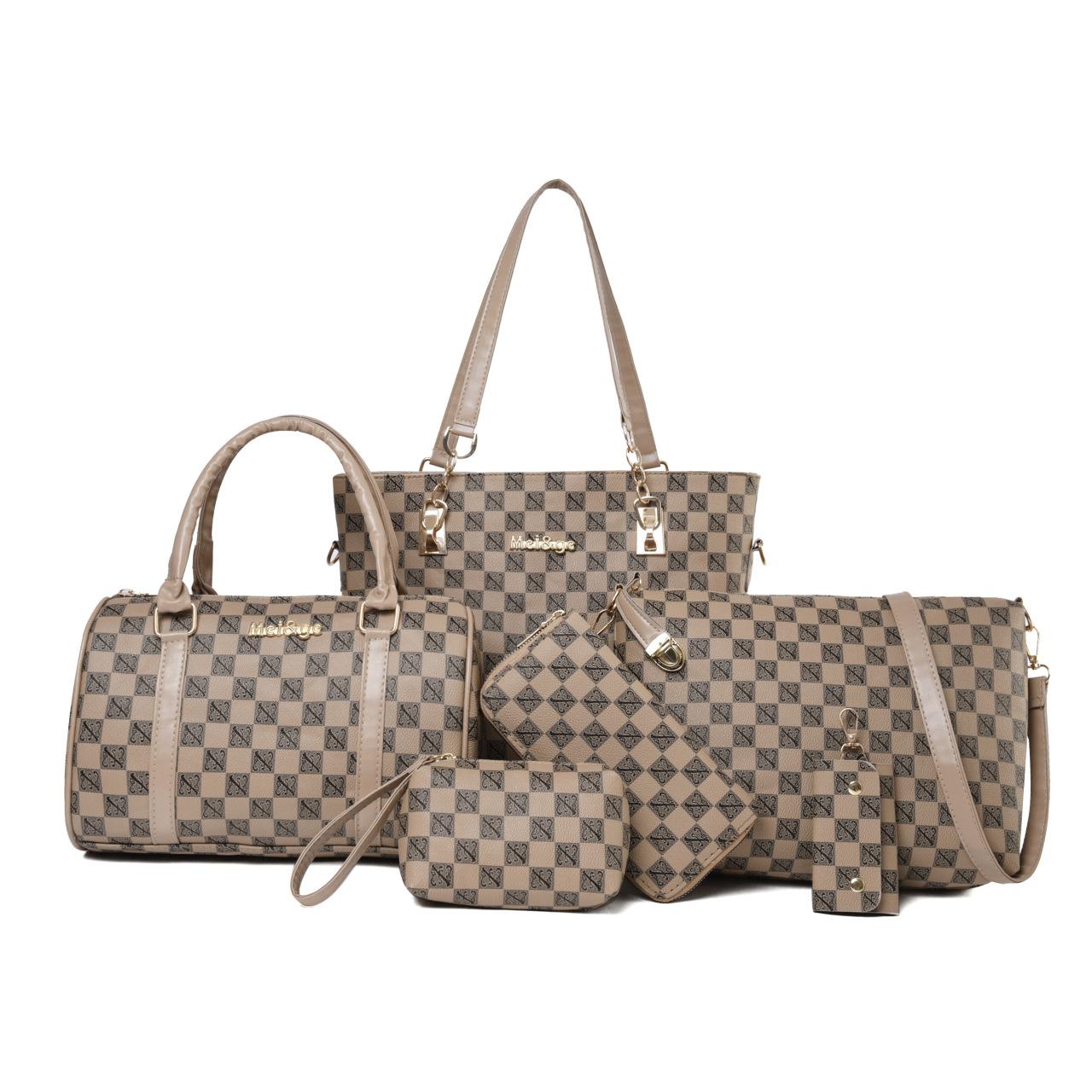 

Сумка большой вместимости женская новая набор из нескольких предметов для ребенка и матери портативная женская сумка популярный принт на одно плечо через плечо сумка-тоут хаки