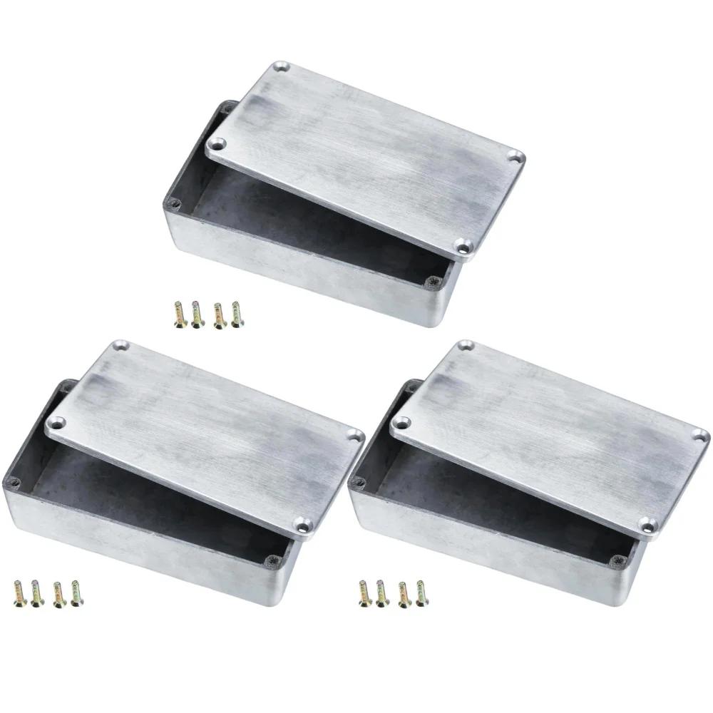 1-3 peças Caixa de Stompbox de Alumínio Efeitos Estilo 1590A 1590B Gabinete de Pedal com Parafusos Kit de Instrumento Musical Caixa Stompbox para Guitarra