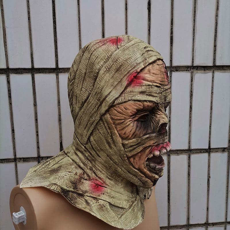 Horrible Mummy Latex Mask, Scary Props for Escape Room
