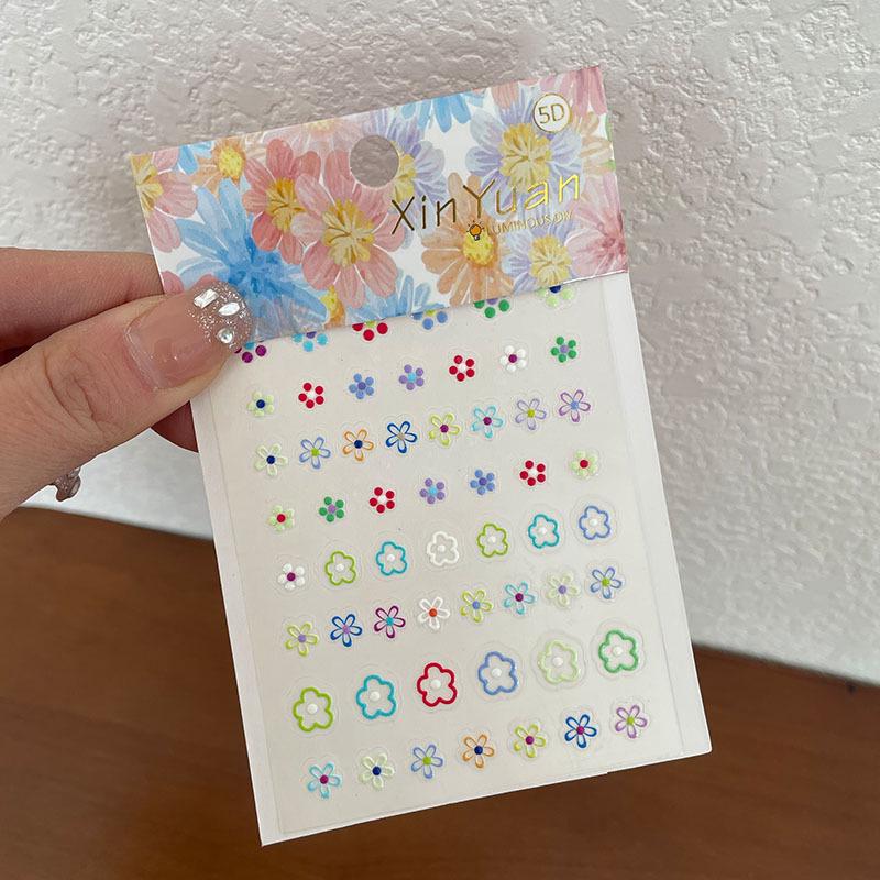5D Embossed Cartoon Nail and Phone Stickers for Kids
