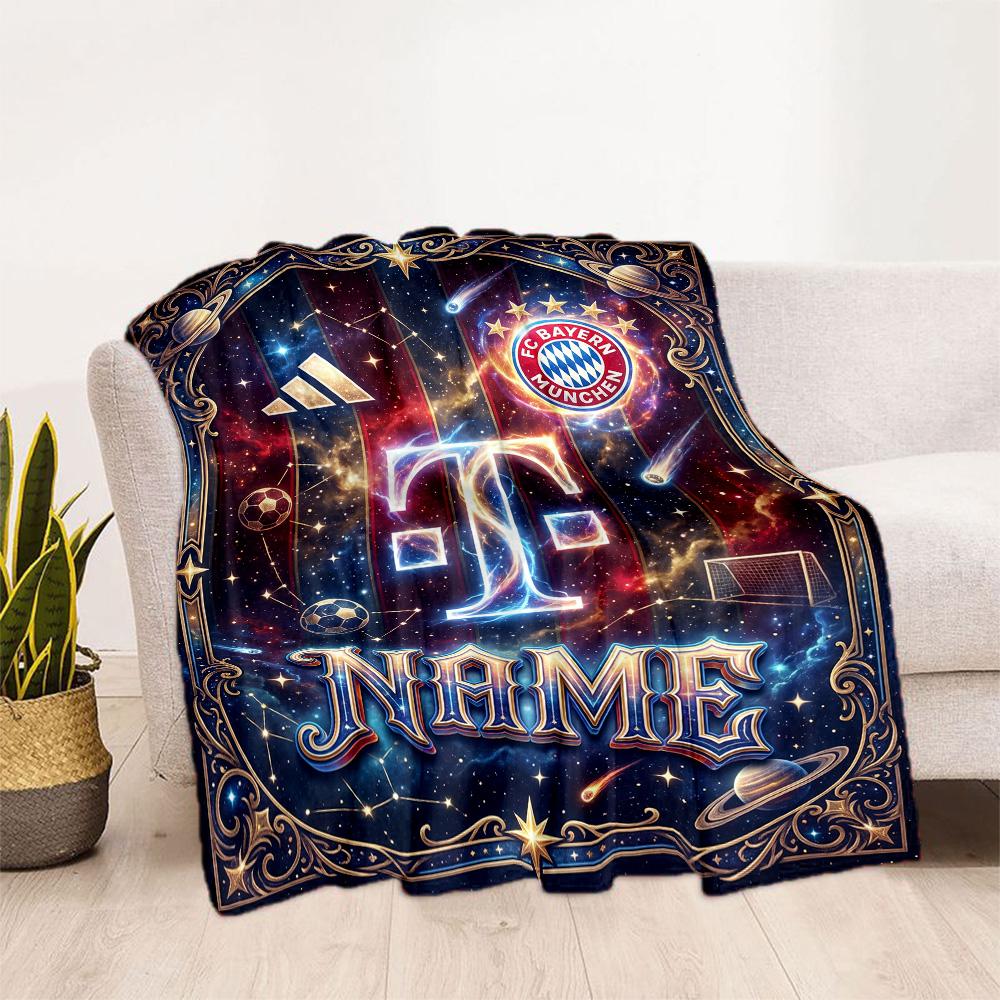 Bayern Munich Dreams Personalized Name Blanket Throw Customizable Blanket Durable Comfort Suitable for Bedding Sofa Living Room Picnics