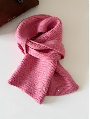 High quality% Australian wool solid color hat scarf gloves three-piece winter warm knitted suit women