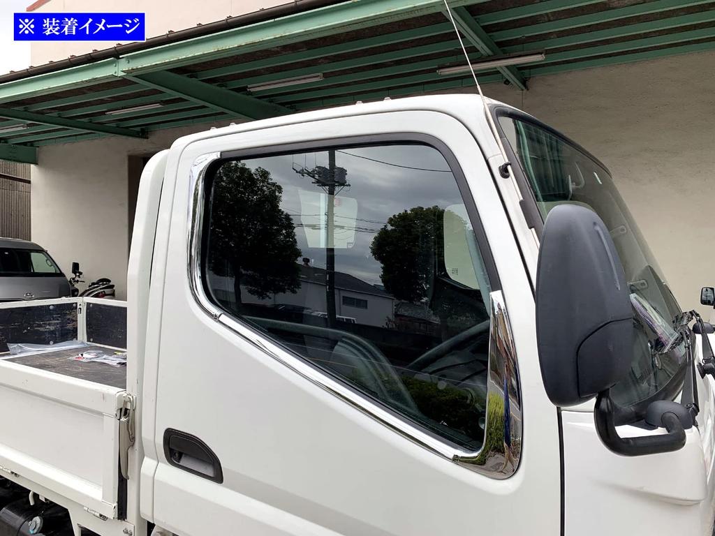 BRIGHTZ Bluetec Canter Chrome Pillar and Chrome Window Mould Set Bluetec Canter 15846 (6 Pieces) [TRUCK-L-061]