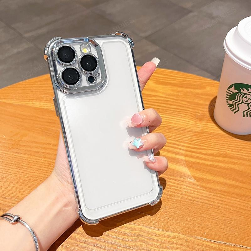 

Мягкий силиконовый чехол с четырьмя углами и защитой от ударов для iPhone 15 Pro Max 14 Plus 13 Promax 12 11 X Xr Xs Se 8 7 For Iphone 15 Pro серебряный