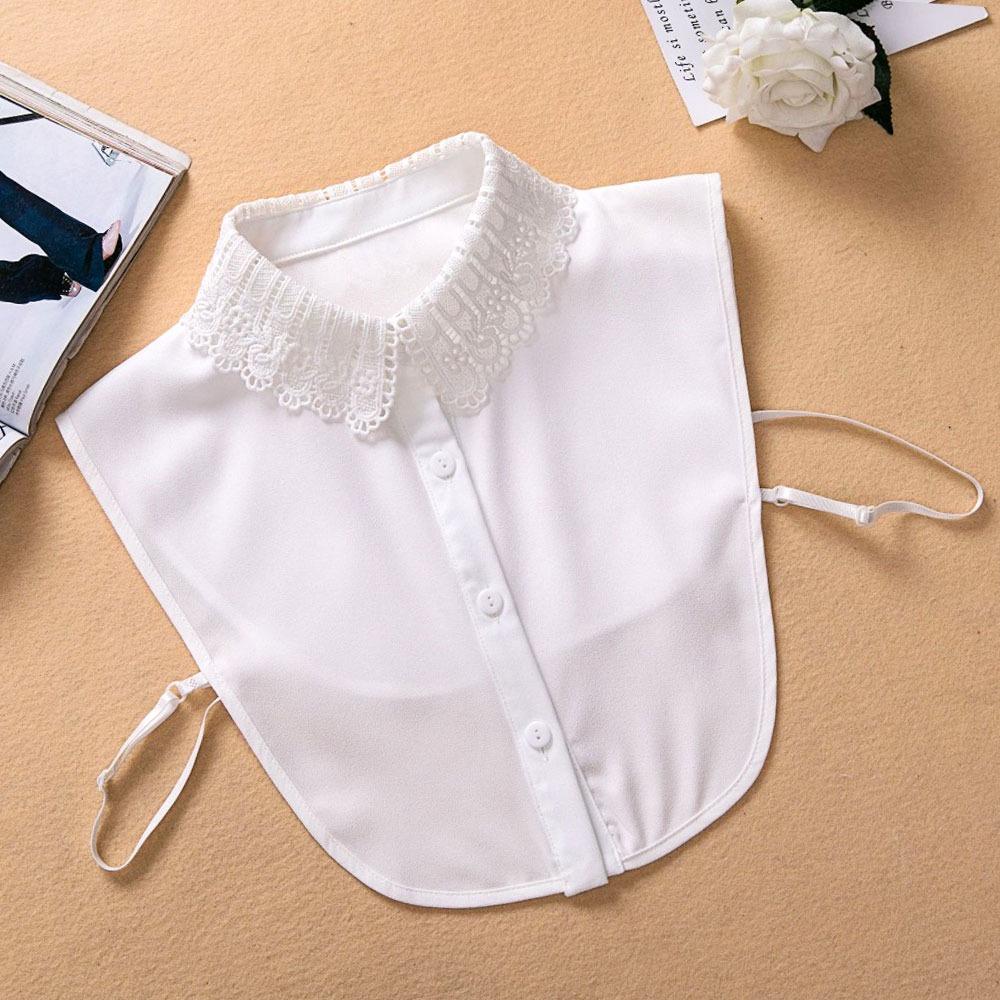 Detachable False Collar White Black Lapel Half Shirt Clothes Accessory Shawl Wrap  Women Girls