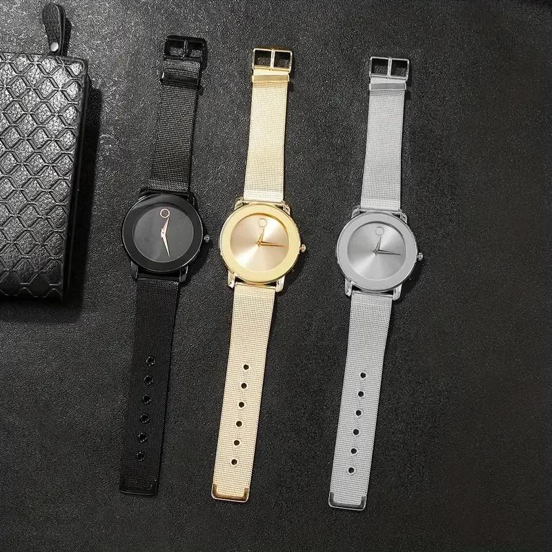 New Men Business Watches Luxury Men Steel Mesh Band Watch Fashion Quartz Watches Man Clock Relogio Masculino Reloj Hombre