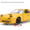 1/24 Mazda RX7 Slitinový Model Sportovního Auta Odlitky Kovová Hračka Závodní Vozidla Model Auta Simulace Zvuk a Světlo Dětská Hračka Dárek
