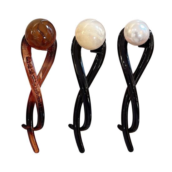 

1/3 шт. Набор женских заколок-бананов, нескользящие заколки для волос с искусственным жемчугом H