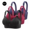 3-Piece Comfortable Lace Sports Bra Set for Women - Plus Size Cross-Back Design