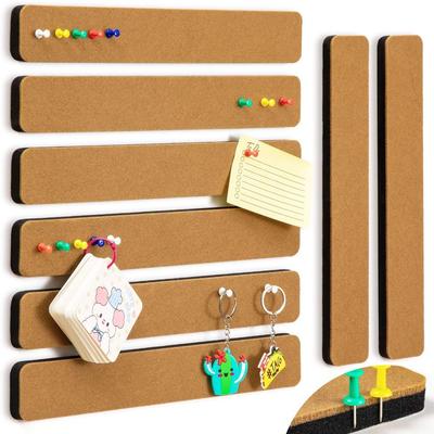 Frameless Self Adhesive Cork Board Self Adhesive Hanging Thumbtacks Board  Photos Wall Decor