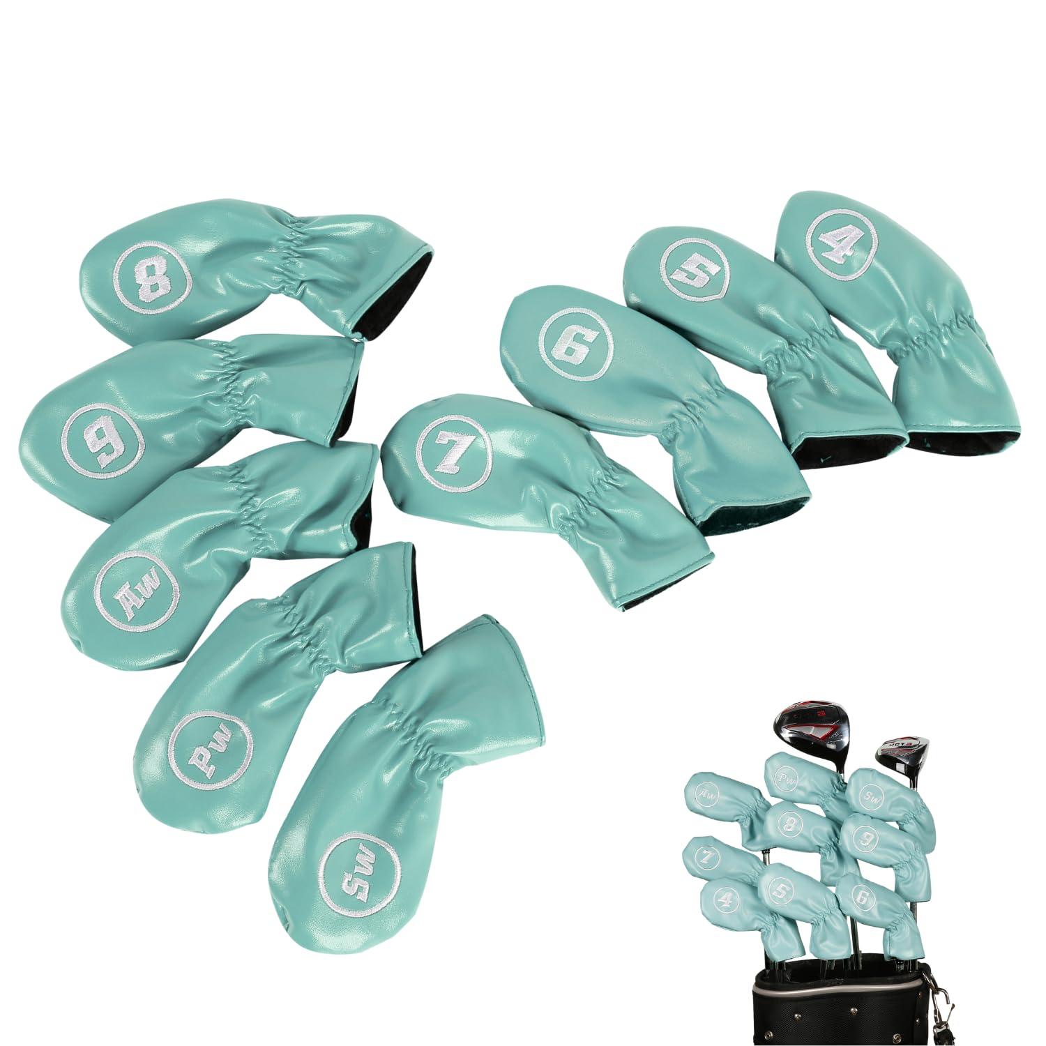 

Чехол для гольфа Ozgram [Ice Blue] Golf Club AW PW SW No. 4-9 Железный Чехол Клин Чехол Гольф Аксессуары Спортивный Снаряжение Подарок Праздник Водонепроницаемый
