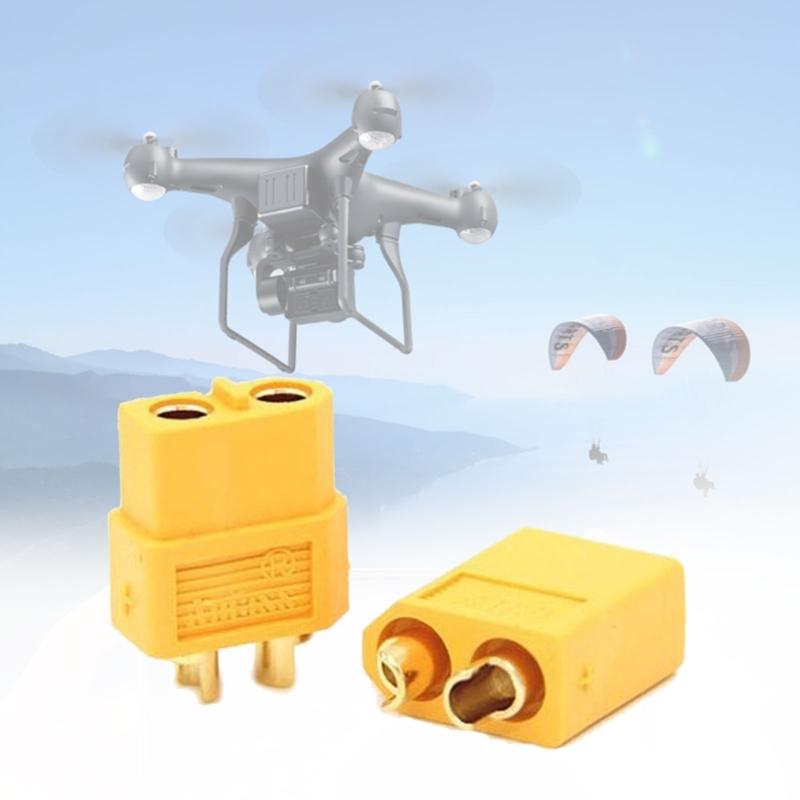 XT60 Connectors XT60 Battery Connectors XT60 Male Female Adapter Connectors Power Connectors for Battery Toy Vehicle