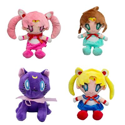 20cm/25cm Kawaii Sailor Moon pliušinis žaislas Mėnulio katė Mėnulio kiškis Miela mergaitė Širdimi pripildyta anime lėlė Dovana Namų miegamojo dekoracija
