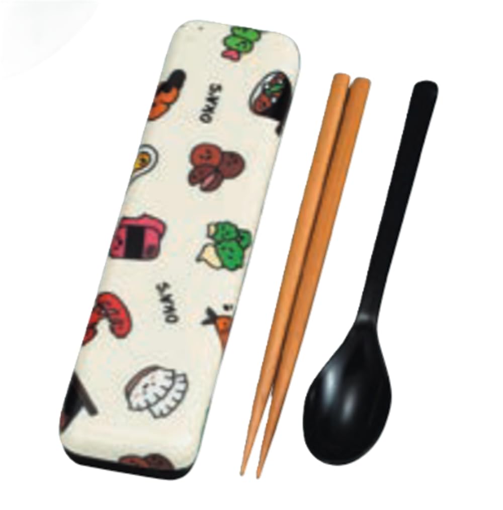 

Tatsumiya OKA S 18.0 Cloth-Covered Spoon & Chopsticks Set, White, Size: Approx. W19 D4.8 H2.2 (Product Code: 33394)