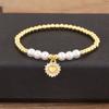 Nidin New Arrival Romantic Heart Shape Shine Zircon Pearl Beads Bracelets For Female Fashion Versatile Jewelry Accessories Gifts