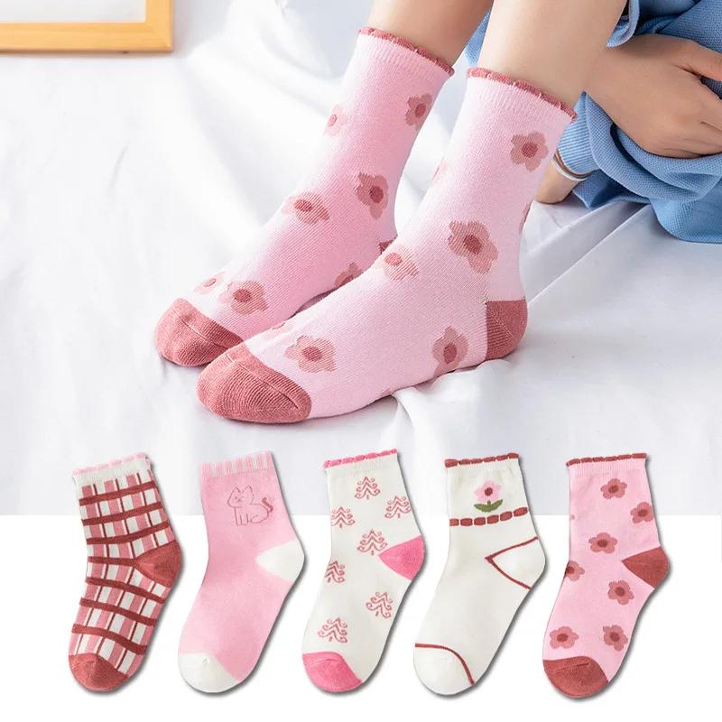 5 Paar Baby Kinder Socken Cartoon Frühling Herbst Tier Kinder Socke Mädchen Niedlich Junge Kleinkind Socken 1-12 Jahre