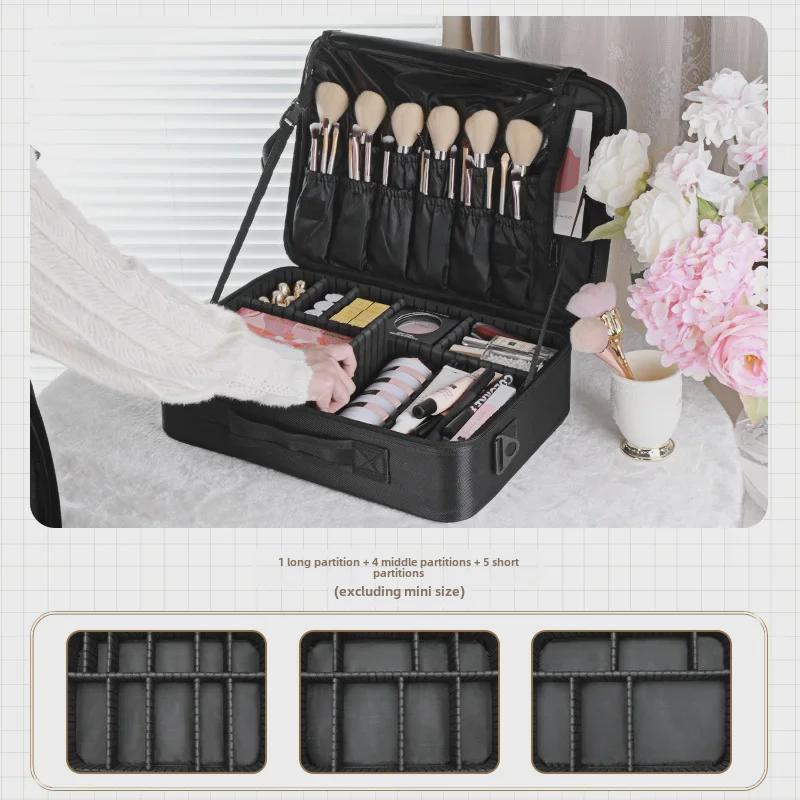 Women's Large-Capacity Portable Cosmetic Bag - Professional Makeup Artist Storage and Tattoo Tool Organizer