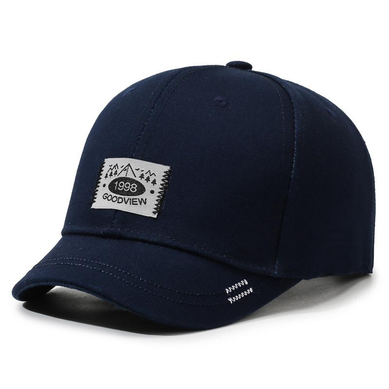 

Short Brim Letter Baseball Cap for Men Spring Summer Outdoor Sun Hat темно-синього кольору