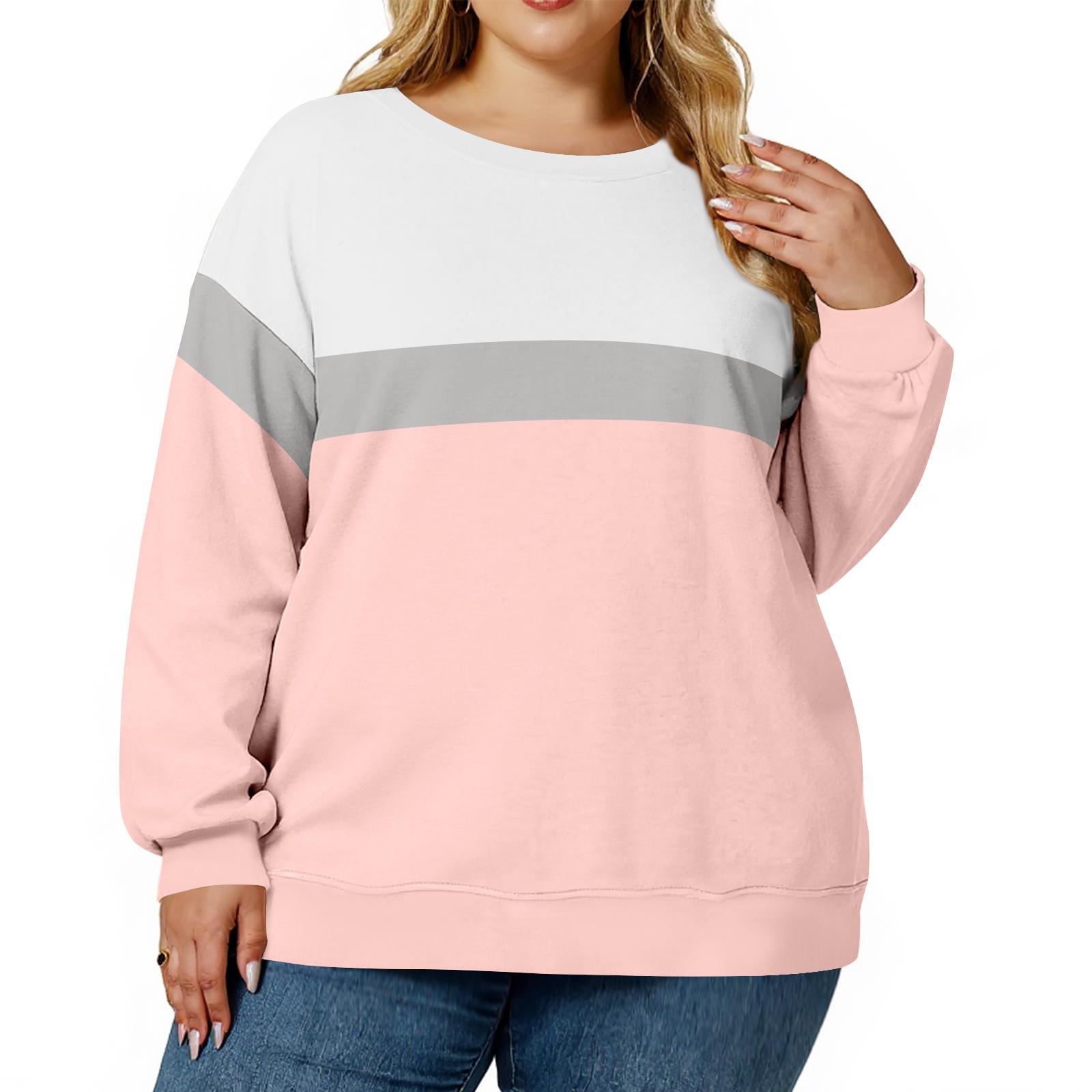 

Plus Size Sweatshirt For Women Oversized Crewneck Long Sleeve Pullover Tops XXXXXL