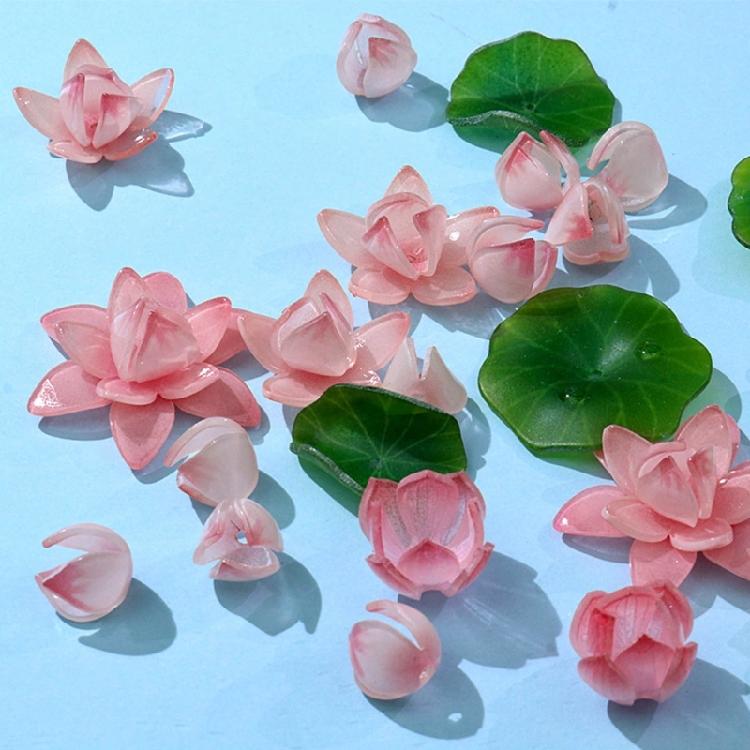 5 Stück Harzblumen-/Blattverzierungen Schmuckherstellung Zubehör Haaraccessoires Kits