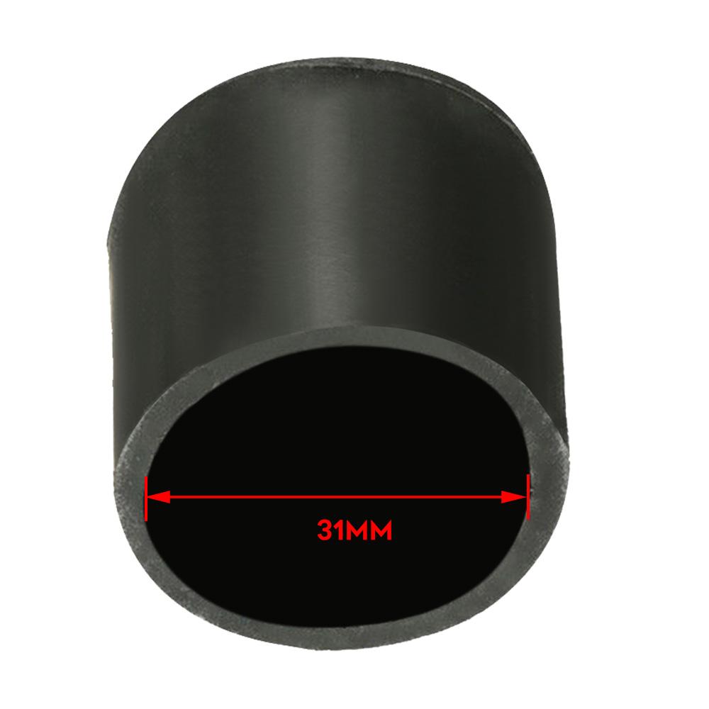 Furniture Leg Caps 4PCS Black Rubber Protector Covers for Chair Table Cabinet 16mm 19mm 22mm 25mm 32mm 40mm 50mm Inner Diameter