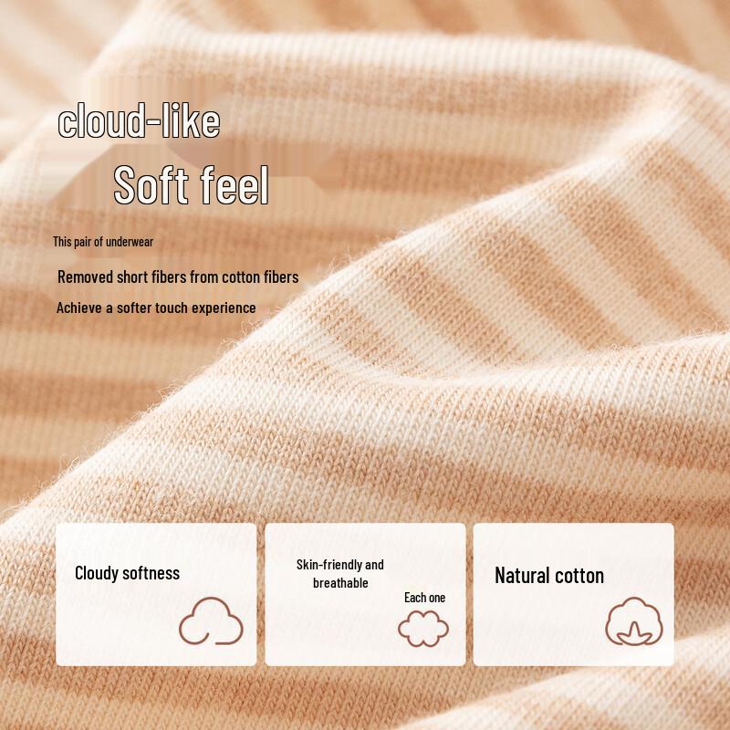Women's Cotton Striped High-Waist Briefs (3-Pack)