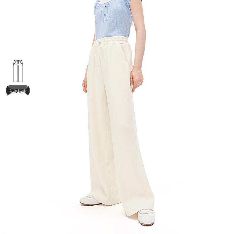 

Leding Chenille Wide-Leg Casual Pants L