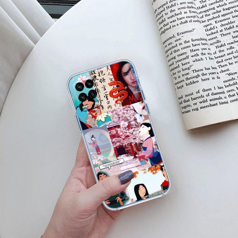 Princess Mulan Transparent Phone Case for Motorola Moto Edge 20 30 40 50 S30 Fusion Ultra Pro Neo Lite