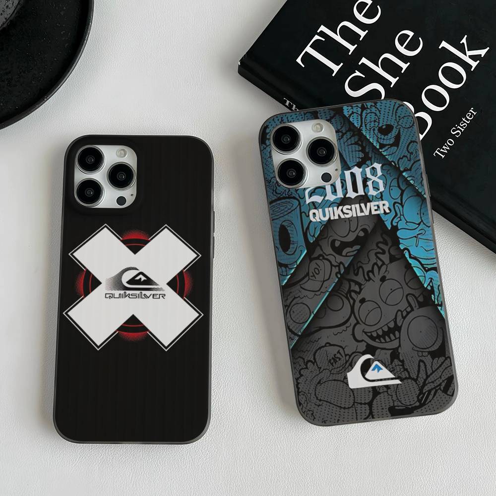 Surf Brand Q-QuiksilverS Logo Phone Case For IPhone 11 12 13 14 15 16 17 Pro Max PLUS Pro Wave Corrugated Silicone Case