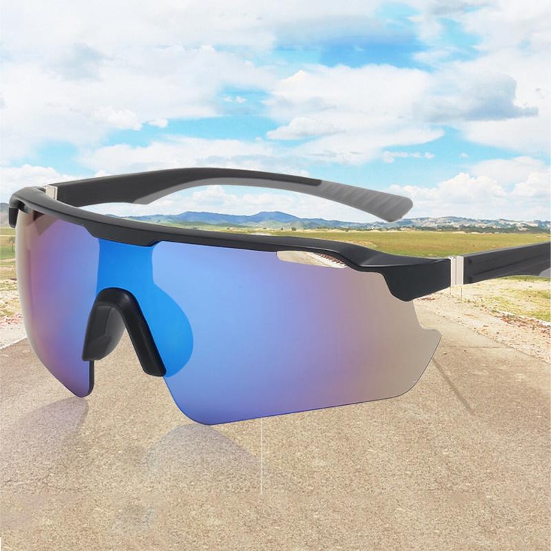 Half Frame Large Frame Cycling Glasses For Men And Women Y2k Futuristic Outdoor Sports Colorful Windproof Sunglasses 8829