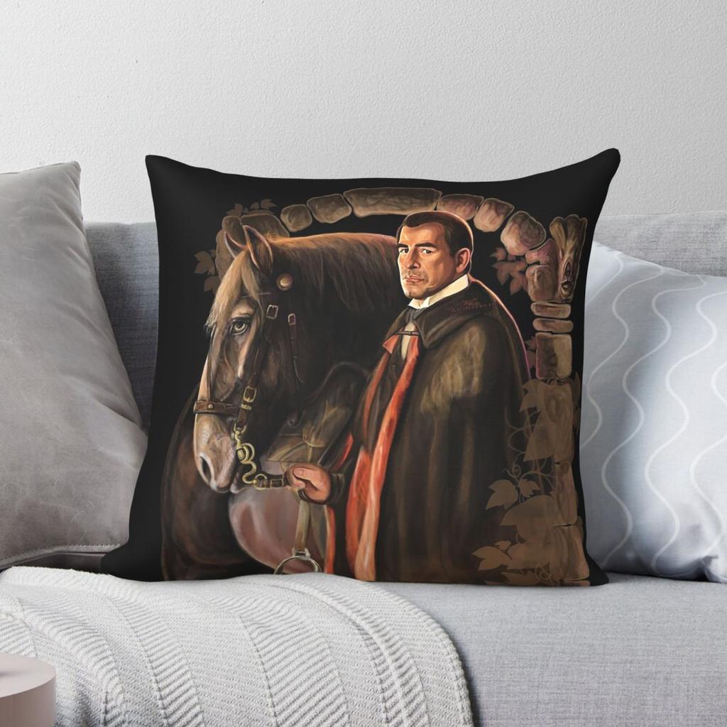 Claes Bang Dracula Pillowcase Polyester Linen Velvet Pattern Zip Decorative Home Cushion Cover x