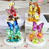 Insect Specimen Nanobrick Flower Butterfly Micro Diamond Block Model Construction Brick Educational Toys Display Stand For Gifts