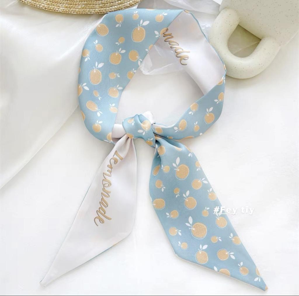 Qiandongge Seidenschal Stirnband Retro Weiblichkeit Gebundener Pferdeschwanz Schleife Band Stirnband Streamer Stirnband Mori Serie