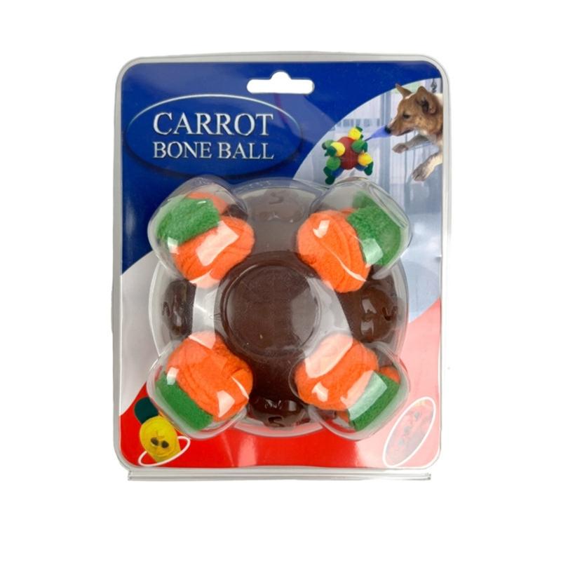 Squeaky Dog Chew Toy Ball With Treats Dispenser For Active Dog Interaction Teeth Cleaning Chewing Squeaky Exercise Toy коричневый