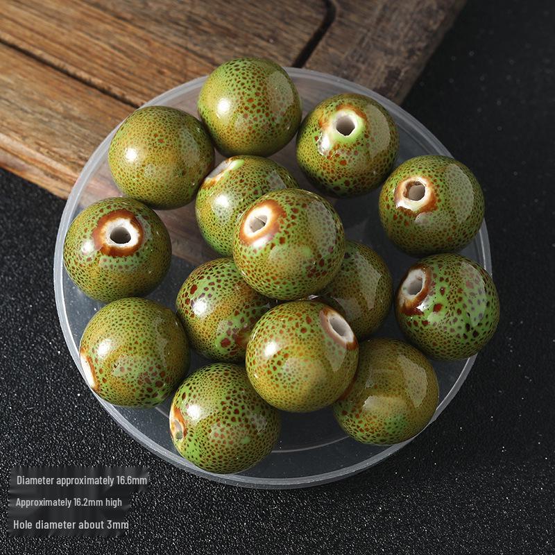 16mm Retro Ceramic Beads for DIY Bracelets & Necklaces