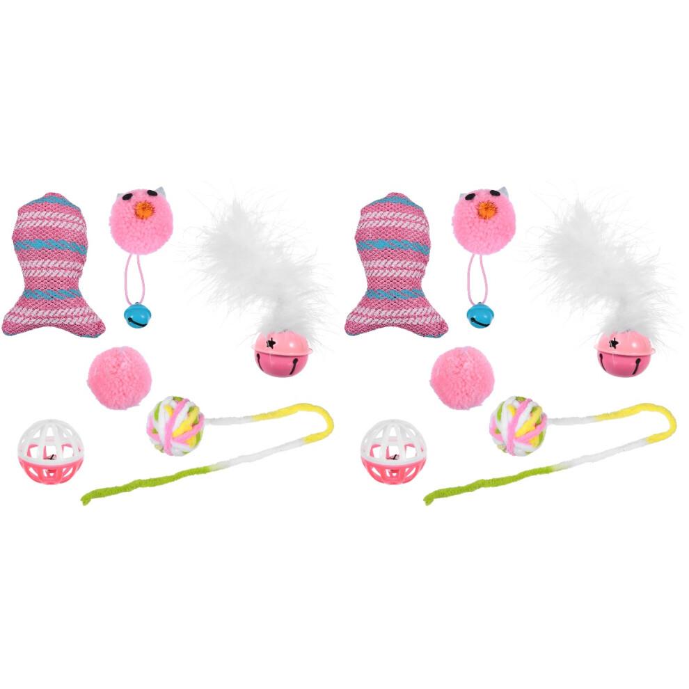 12 Pcs Cat Toy Cat Teaser Christmas Cloth
