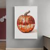 Large Orange Disco Pumpkin Prints and Posters, Retro Halloween Wall Arts, Fall Canvas Decoration, Wall Decor, No Frame