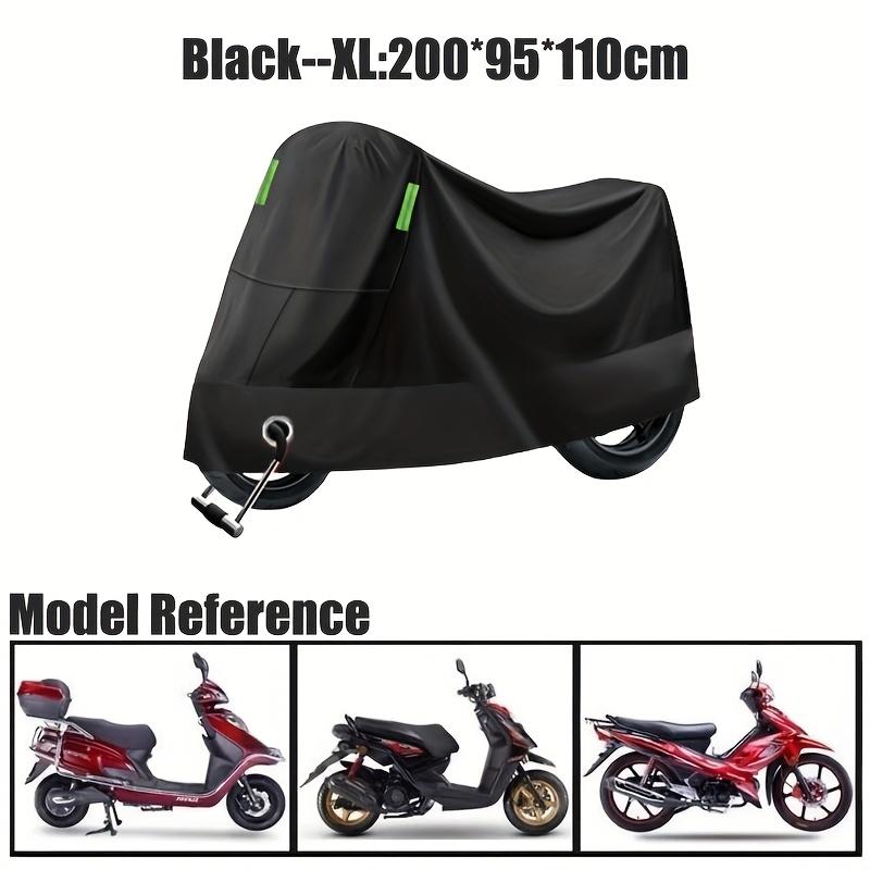 1Pc Oxford Cloth Motorcycle Scooter Cover Waterproof Sun Rain Protection Lock Hole Reflective Night Outdoor All Weather Use