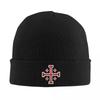 Jerusalem Cross Medieval Knights Cross Crusader Warm Knitted Cap Hip Hop Bonnet Hat Autumn Winter Beanies Hats for Unisex Womenx