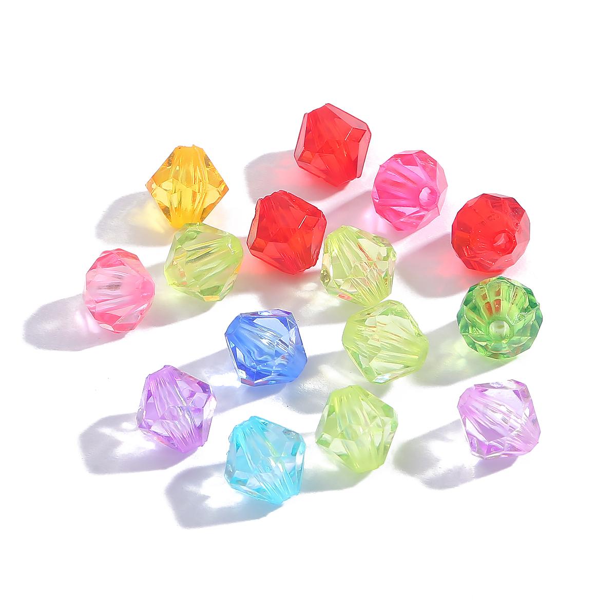 

4-10 мм австрийские граненые двухконусные хрустальные акриловые свободные бусины-разделители DIY Изготовление ювелирных изделий 10mm 50pcs