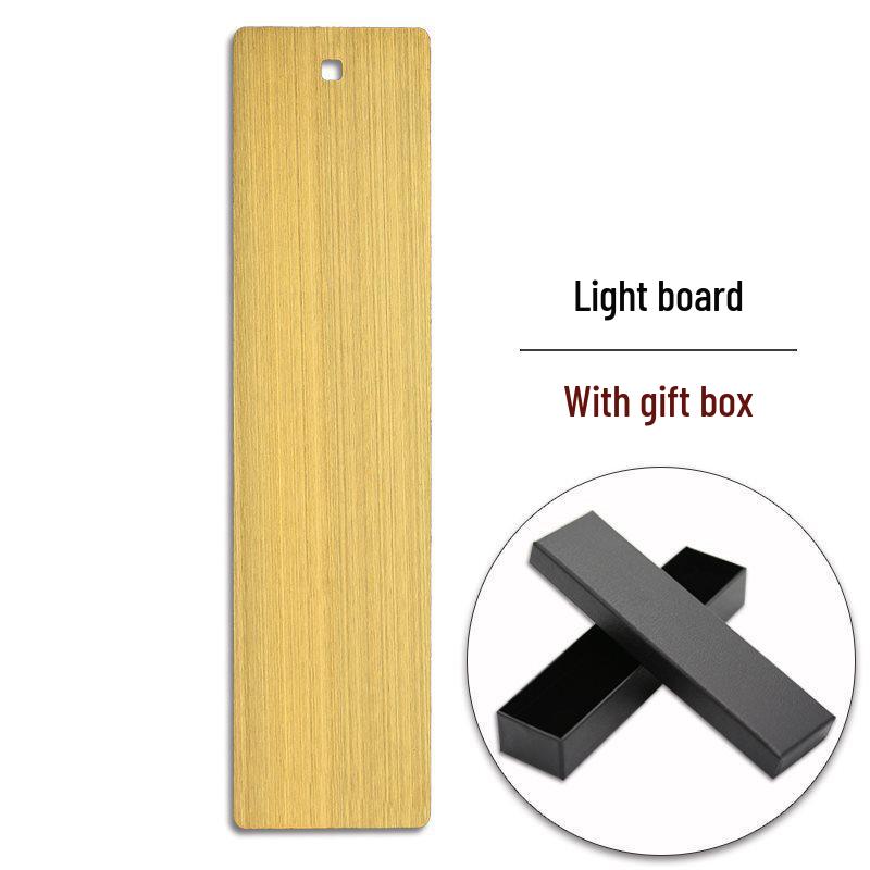 Přírodní mosazný kovový záložka - Kartáčovaný, Hladký, Gravírovatelný Klip na knihu s motivem zemědělství a čtení