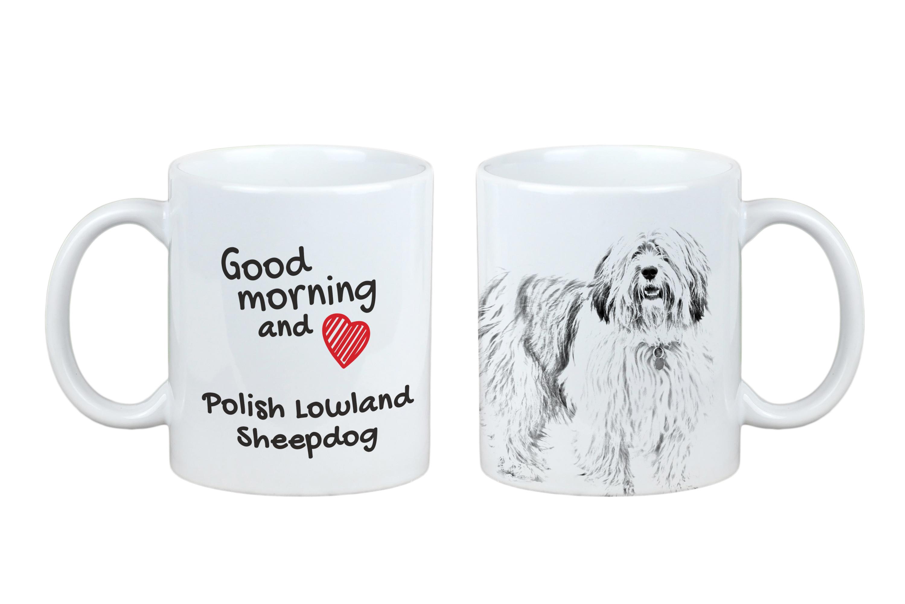 

Polish Lowland Sheepdog, PON, Valee Sheepdog - cup with a dog, personalized cup with a print, a classic gift for everyone from the Art-Dog brand білий