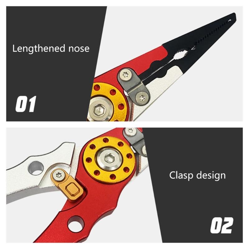 Fishing Grippers Fishing Hook Remover Aluminum Alloy Fish Plier Grip Clamps Grabber Fish Controllers Fishing Plier Tools