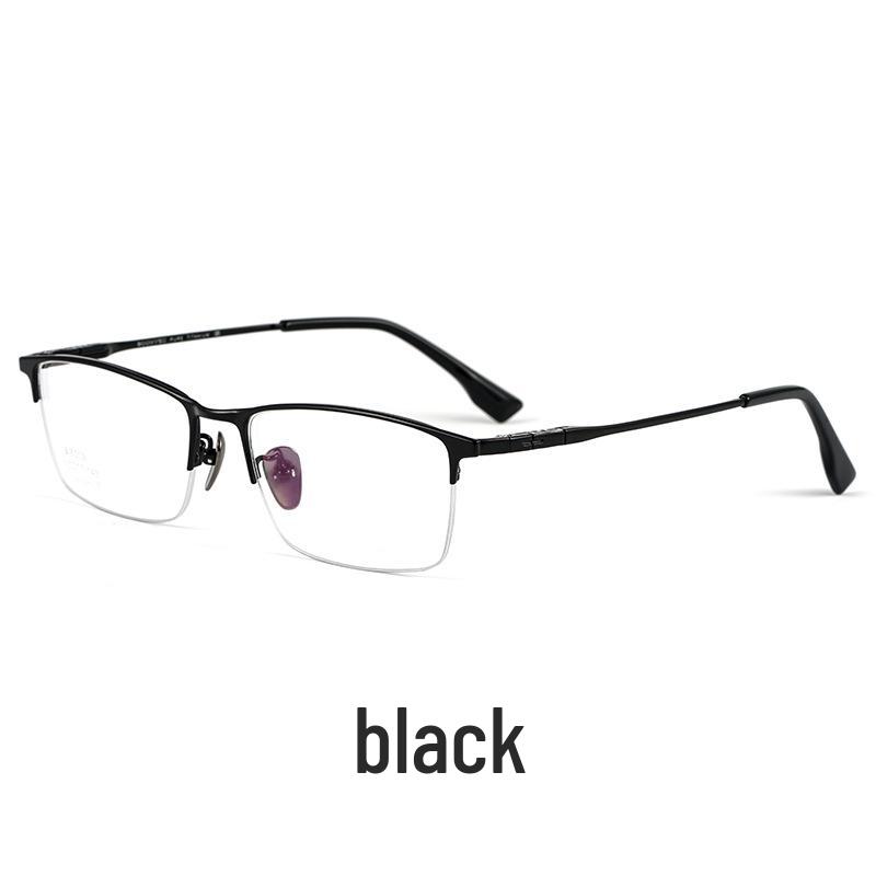 

Мужская сверхлегкая титановая полуободковая оправа для очков Bestfen BW6009B для рецептурных линз