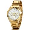 JewelryWe Men's Analog Watch Gold Stainless Steel Band White Casual Business Timepiece
