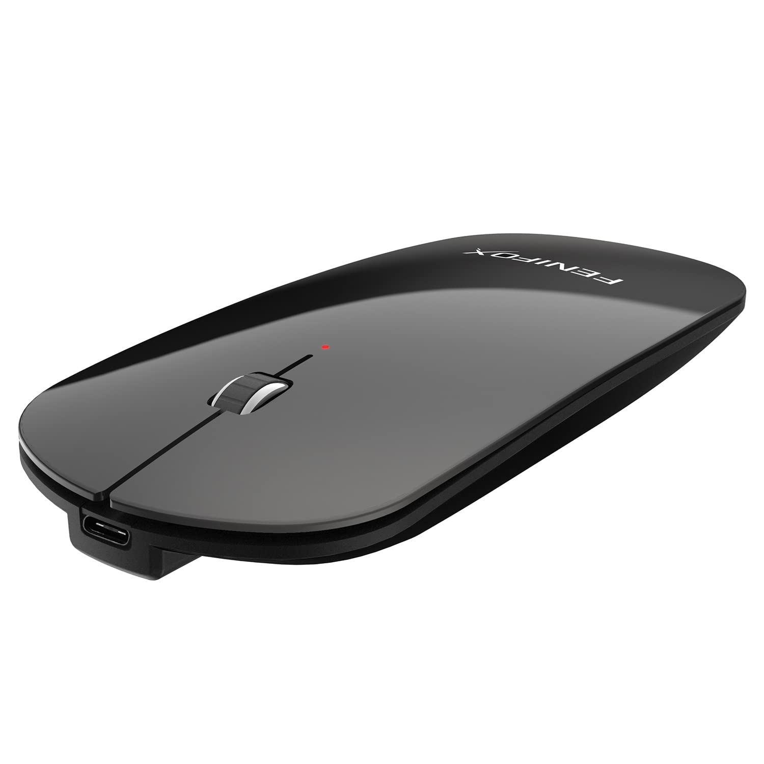 

FENIFOX Bluetooth Mouse Portable Travel Mouse with Rechargeable Compatible with Mobile and TVs Black - Wireless, Slim, Rechargeable, Compact, Quiet,