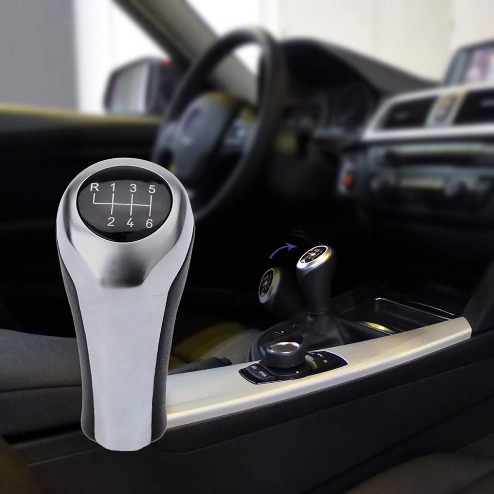 Buton schimbător de viteze din piele avansată 5/6 viteze pentru BMW Seria 1 3 5 6 E30 E32 E34 E36 E39 E46 E53 E60 E61 E63 E81 E82 E90 Cap de viteză